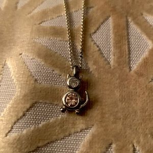 Sterling Silver - Cat Pendant and Necklace